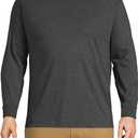 Lands' End Men's Super-T Cotton-Blend Turtleneck Shirt (Dark Charcoal Heather)