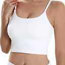 ECOPARTY Sports Bras for Women Quick-Dry Padded Wirefree Workout Crop Cute Tank Tops Camisole Yoga Fitness Running Gym, S