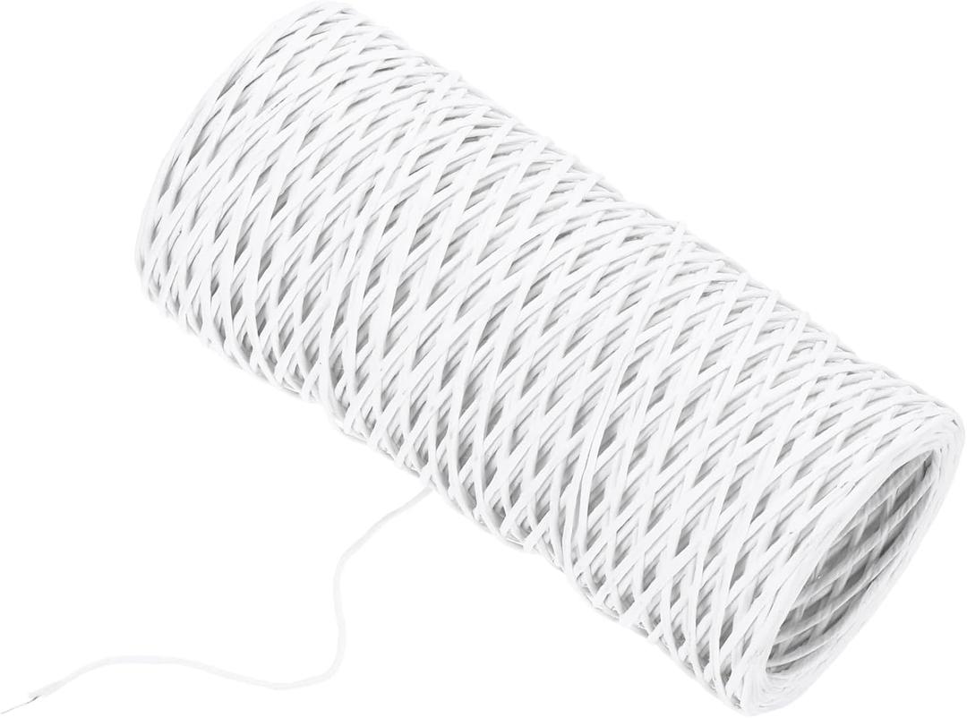 MECCANIXITY Floral Wire 164ft/50m 1mm Vine Bind Wire Rustic Craft Wrapping Metal Wire for Flower Bouquet Wreath Making, White