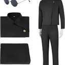 High School Satoru Cosplay Costume Uniform for Men, Satoru Cosplay Set (Large)