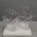 Glass Purse for Drinks Set of 2,24oz Unique Thick Wine Glasses Gifts for Women Party,Fish Bowl Vase,Creative Drinking Glass for Fruit Juice,Tea,Flowers (Bubbled)