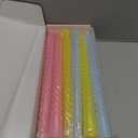 10 Inch Cream Spiral Taper Candles for Home Decoration, 12 Pack Candy-Color Candlesticks for Dinner Party Wedding Holiday