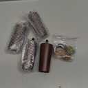 4 Inches Round Solid Wood Furniture Legs Set of 4, Brown Wooden Replacement Feet with Threaded 5/16'' Hanger Bolts for Sofa, Couch, Armchair, Cabinet, TV Stand, Ottoman and Dresser