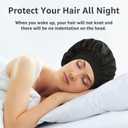 3 Pack Satin Bonnet Silk Hair Bonnet for Sleeping, Sleep Bonnets for Women Large Wide Soft Band Sleep Cap for Curly Hair Braids