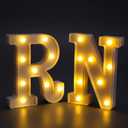 Ceenna 2 Pcs RN Nursing 2026 Graduation Party Decoration Rn LED Light up Letters 3D Marquee Grad Nurse Tables Centerpieces Signs for Class of 2026 Congrats Nursing School Survivor Party Supplies