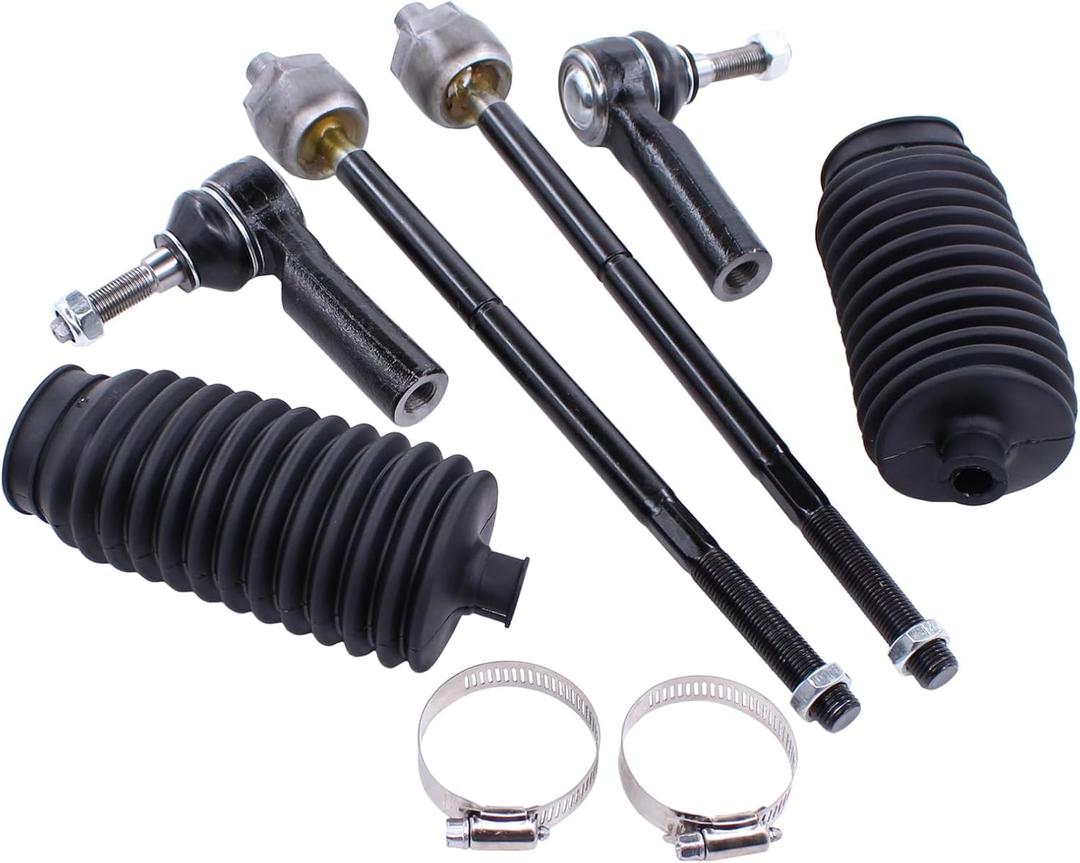 ApplianPar Front Inner and Outer Tie Rod Ends with Boot for Ford Mustang 2005-2010