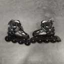 Adjustable Inline Skates for Kids and Teens , All 8 Wheels of Inline Roller Skates Light Up, Safe and Fun Illuminating for Outdoor Indoor Sports (Black, Medium - Big Kid (1-4US))