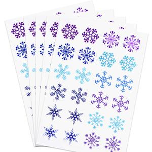 TUPARKA 960 Pcs Snowflake Stickers for Frozen Birthday Party Supplies, Christmas Winter Birthday Party Decor Craft Supplies,12 Different Designs