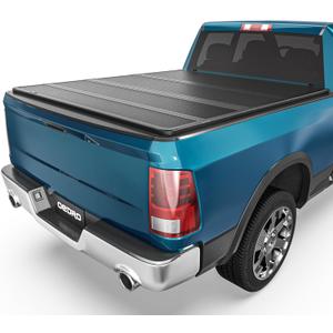 OEDRO Quad Fold Hard Truck Bed Tonneau Cover Fit for Dodge Ram 1500 (Inclu. Classic & New) 2002-2026, Fits for Dodge Ram 2500 3500 2003-2026 with 6.4ft Bed w/o Ram Box, Black