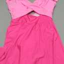Aleumdr Women's One Piece Swimsuit Ruffle Cutout Swimdress Tummy Control V Neck Wrap Swimwear Size L