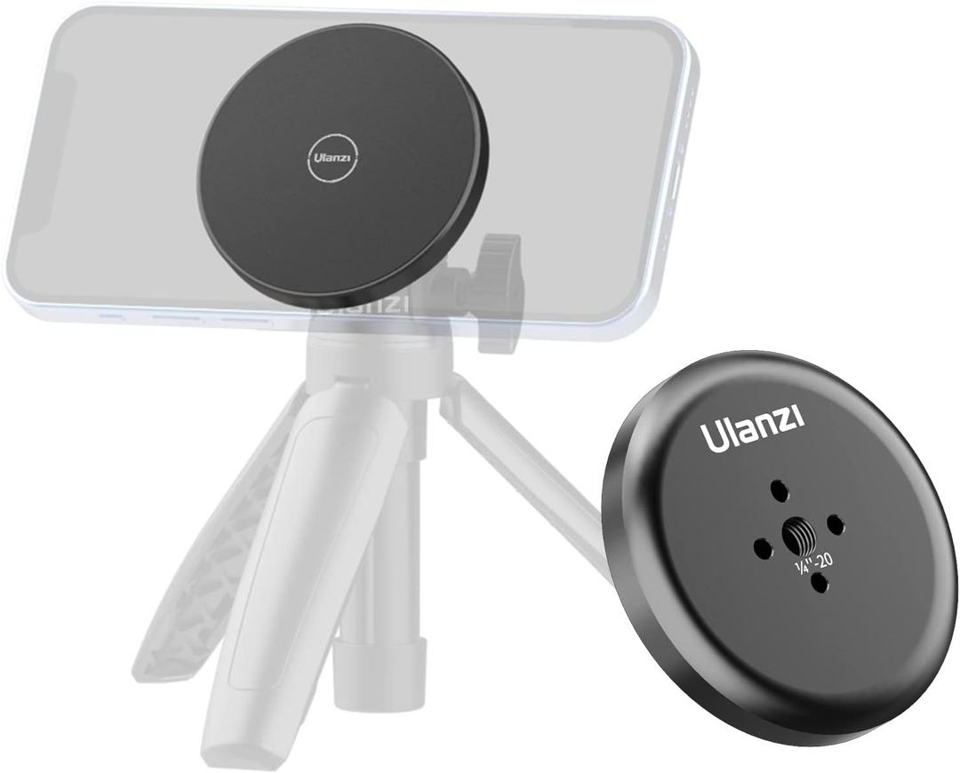 ULANZI R101 1/4" Mount for MagSafe - Lightweight and Compact, Magnetic Tripod Adapter for iPhone 13/12 Pro/Pro Max/Mini, Magsafe Case/Cover, Selfie Stick, Live Broadcast