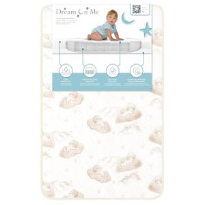 Dream On Me 2-In-1 Breathable Two-Sided Portable and Mini Crib Coil Mattress (White)