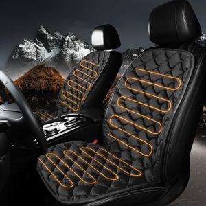 Driver and Passenger Car Seat Cushion Comfortable Seat Cover for Cars Trucks SUV Van Full Back and Seat Cushion-Black