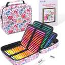 H & B 120 Colored Soft-core Coloring Pencils Set, Coloring Book and Portable Storage Bag for Painting, Art Supplies Gift for Artists Adult Children Beginners
