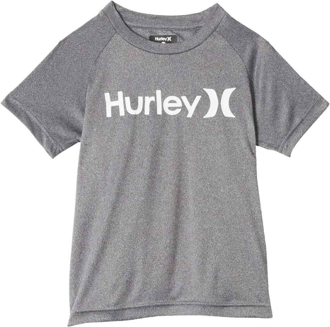 Hurley Boys' Rash Guard Shirt, Black Heather, XL