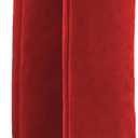 UBWDU Women's Suede Knee High Boots Square Toe Stiletto Heels Wide Calf Tall Boots (7.5, Red)