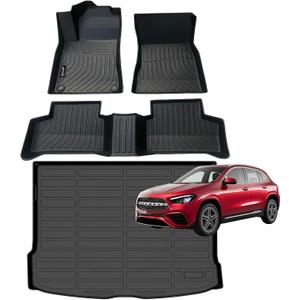 Jenofa-Floor Mats for Mercedes Benz GLA 2021-2026 Cargo Mat Car Mats for Benz GLA 2025 All Weather Floor Liner Custom Fit Automotive Non-Slip Waterproof High Edge Protection Full Set Accessories