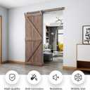 EaseLife 5 FT Top Mount Stainless Steel Sliding Barn Door Hardware Track Kit,Modern,Heavy Duty,Anti-Rust,Slide Smoothly Quietly,Easy Install (5FT Track Kit for 26"~30" Wide Single Door)