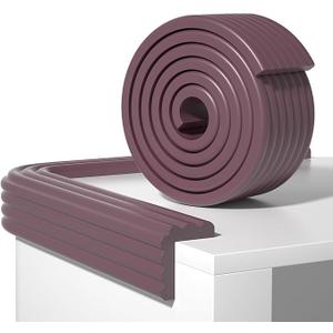 Edge Protector,Baby Proofing Baby Edge Protector Strip Safety,Soft Rubber Foam Padding,Edge Corner Guards Protector Corner Edge Bumpers for Furniture (Brown Purple, 6.56Ft x 3.15" W x 0.31" Th)