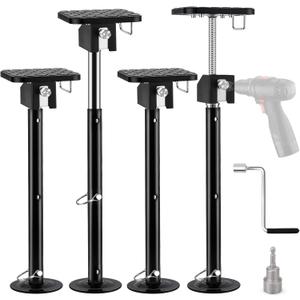 Kohree RV Slide Out Support Jacks with Flat Top, 4PCS Up to 20,000lbs, Adjustable Slide Out Jack from 20"-49" by Power Drill or Hand Crank Handle for Camper Trailer 5th Wheel and Class A RV Slide Outs