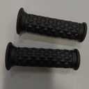 StarknightMT Motorcycle Vintage Non Slip Handlebar Grips 7/8" 22mm 1" 24mm Rubber Handle Grips, Open End (Black)
