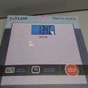 Taylor Digital Scales for Body Weight, 400 LB Capacity, Unique Blue LCD, Auto on and Off Scale, 11.8 x 11.8Inches, Stainless Steel