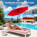 Sannwsg Outdoor Patio Umbrella,Table Umbrella with Push Button Tilt and Crank,Market Umbrella with 8 Sturdy Ribs,Yard Umbrella 10FT