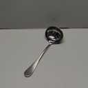 Wenkoni Small Soup Ladles, Sauce Gravy Soup Spoon Ladles, SUS 304 Non-magnetic Stainless Steel 7.6" Round (Color: Silver).