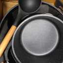 Numola 10 pcs Pots and Pan Set Non Stick with Detachable Handle, Ceramic Cookware Set for Stackable, Induction Kitchen Cookware Set for RV, Dishwasher Oven Safe, Black