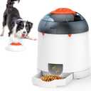 Potaroma Dog Puzzle Feeder Toy, Interactive IQ Training, Electronic Treat Dispenser, Automatic Rechargeable with Remote for Food Dispensing, All Breeds, 280ml Capacity