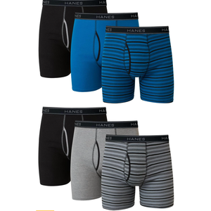 Hanes Men's Boxer Briefs, Cool Dri Moisture-Wicking Underwear, Cotton No-Ride-up for Men, Multi-Packs L