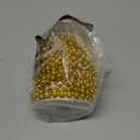 WILLBOND 50ft Christmas Tree Beads Artificial Pearls Garland Plastic Beads Roll for Christmas Tree Wedding DIY Decoration Supplies(Gold)