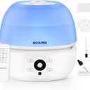 BOXING Top Fill Humidifiers for Bedroom Baby with Easy Remote, 20dB Quiet Cool Mist Air Humidifier for Large Room Home & Indoor Plants, 7 Color Night Light, Essential Oil Tray, Timer, Sleep Mode,3L