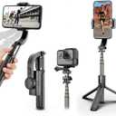 Selfie Stick Gimbal Stabilizer, UPXON 360 Rotation Tripod with Wireless Remote, Portable Phone Holder, Auto Balance 1-Axis Gimbal for Smartphones Tiktok Vlog Youtuber Live Video Record