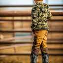 Rollda Kids Cowboy Boots for Boys Girls Western Square Toe Cowgirl Boots with Walking Heel , Size 3