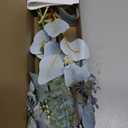 Artificial Flowers Bouquet, Silk Flowers Blue Fake Flowers Arrangement Faux Flowers for Home Decor, Vase Arrangement, Wedding Bouquets, Table Centerpieces Decor (Blue White No Vase)
