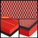 A-Premium Pre-oiled Engine Air Filter Compatible with Chevy, GMC & Cadillac Models - Silverado, Suburban, Tahoe, Cheyenne, Sierra, Yukon, Escalade, Avalanche, C3500HD