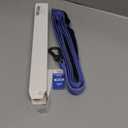 TwoEar 6FT 1IN Strong Dark Blue Dog Leash with 2 Padded Handles, Traffic Handle Extra Control, Comfortable Soft Dual Handle, Auto Lock Hook, Reflective Walking Lead for Small Medium and Large Dogs (Ultramarine)