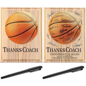 Novabright 2 Pcs Coach Gifts Coaches Recognition Plaque Award Trophy Thanks Gifts from Team Home Plate Plaque for Trophy Sign Award Accessories 11" x 8.5"