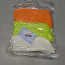 2 x Women's Neon Scrunch Crew Socks 80s 90s Retro 3-Pack Cotton Stacked Boot Calf Cozy Ribbed Slouchy Socks Size 5-10 (1-white/Neon Green/Neon Orange)