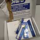 Oral-B FlossAction Electric Toothbrush Replacement Brush Heads, White, 4 Count + 1 Sensitive White