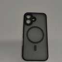 Symcele Designed for iPhone 16 Case, Compatible with MagSafe, with Privacy Screen Protectors X2, [Camera Protection] [15FT Military Drop Protection] Shockproof Phone Case, 6.1", Black