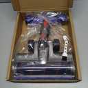 2 Brushes Vacuum Cleaner Head with Four Green LED Lights & Self-Standing Design, for V7/V8/V10/V11/V15, Quick-Release Motorized Brush Roll, Anti-Tangle for Hard Floor & Thin Carpets & Shaggy Carpet (Gray + Blue)