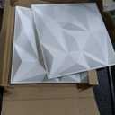 Art3d 20 Pack Decorative 3D Wall Panels for Interior Wall Decor Living Room, 11.8"x11.8" Cover 19 Sq.Feet White PVC Panels for Bedroom TV Background Gaming Room Decor