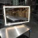 Vanity Mirror with Lights, 32" x 22" Large Lighted Vanity Mirror with Dimmable 3 Modes, LED Makeup Mirror, USB Charging Port, Tabletop or Wall-Mounted Square White