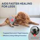 Dog Rear Leg Sleeve to Stop Licking, Upgraded Hind Leg Cover to Stop Slipping, for TPLO Surgery, Skin Conditions, Wounds, Breathable Soft Fabric, Dog Cone Alternative(Grey,Right L)
