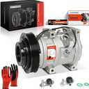 A-Premium A/C Compressor with Clutch Compatible with Honda Accord 2003-2007 3.0L, Pilot 2005-2008 3.5L, Odyssey 2005-2007 3.5L, Ridgeline 2006-2008 3.5L & Acura MDX 2003-2006 3.5L, TL 2004-2008