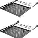 Tecmojo 1U Rack Shelf,19 inch Rack Shelf 14 inch Depth,Rack Mount Shelf with Anti-Slip Stops,Server Rack Shelf and Network Shelf for 19in Equipments, 110lbs Capacity of Vented 1U Shelf,No Lip(2 Pack)