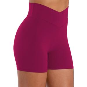 Sunzel Sunlissia Hidden Butt Lifting Scrunch Biker Shorts Women Crossover High Waist Workout Shorts with Tummy Control Small