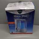 Vicks Warm Mist Humidifier FilterFree 1Gal Tank, Auto ShutOff, Night Light, VapoPad and VapoSteam Compatible (White)